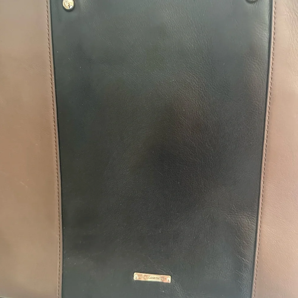 Men's Black and Brown Leather Bag - Picture 5 of 8